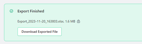 Download Exported File